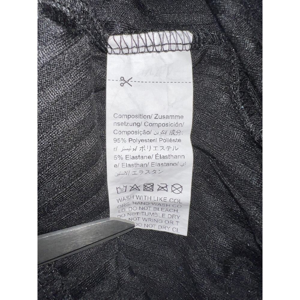 Shein Skirt Womens Medium Black Ribbed Knit Stretch Pull On Midi Pencil - Picture 4 of 6